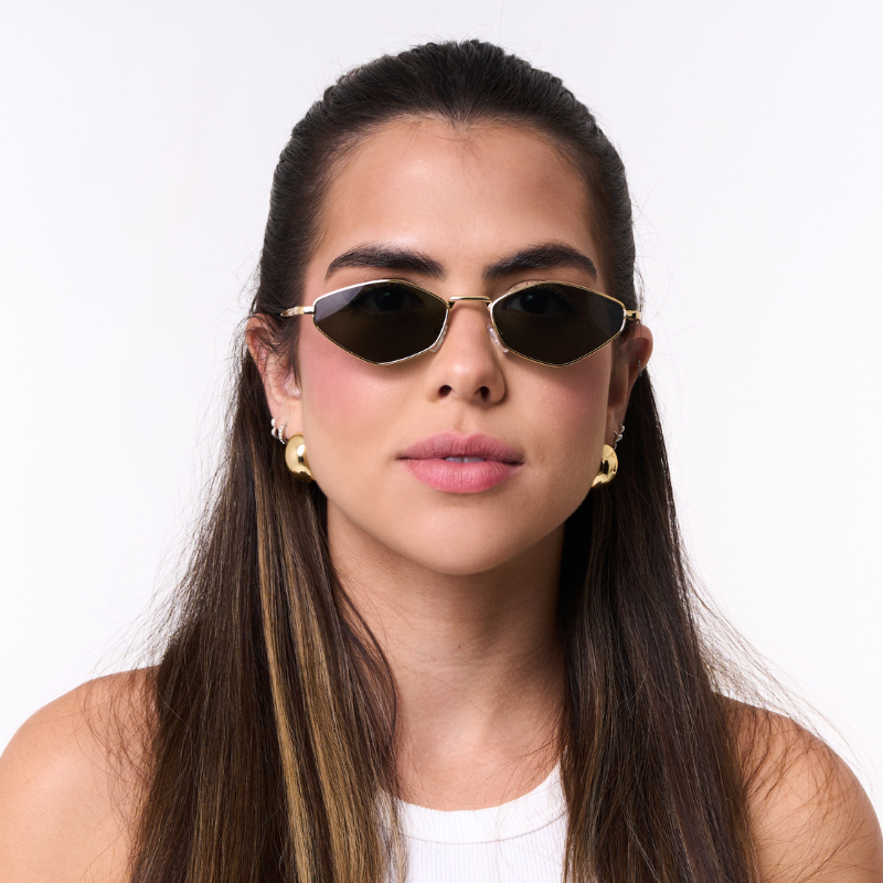 Óculos de Sol Capri - Dourado | Preto